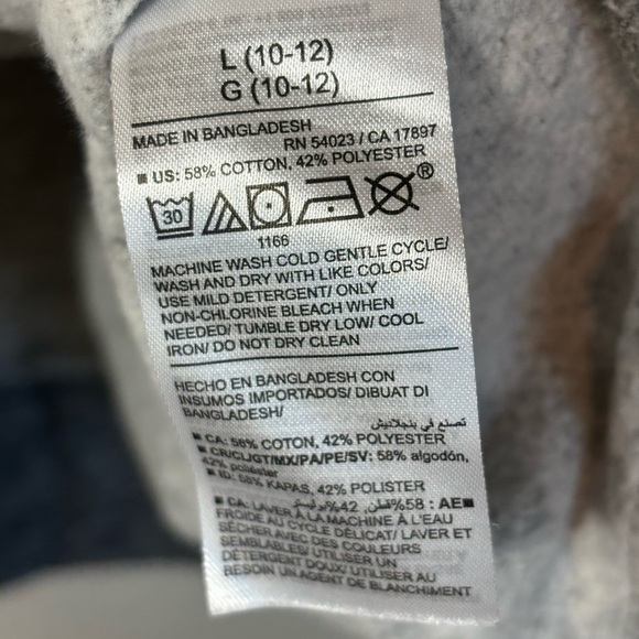 Old Navy Youth Hooded Pullover Sweater Size 10/12 Heather Gray | casual | school - Picture 3 of 4